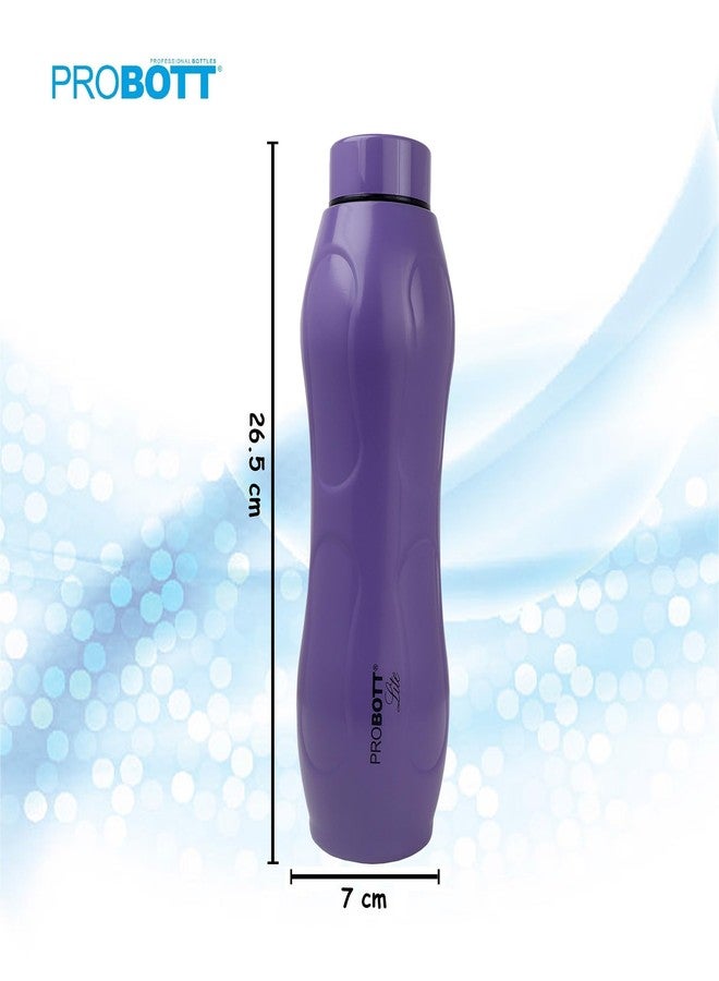 PROBOTT Ocean 950ml Single Wall Stainless Steel Water Bottle, Fridge Water Bottles, Purple | Light Weight | Leakproof | Freeze | Gym | Sports | Office | Home | Kitchen | Hiking | Treking | Travel - Image 3